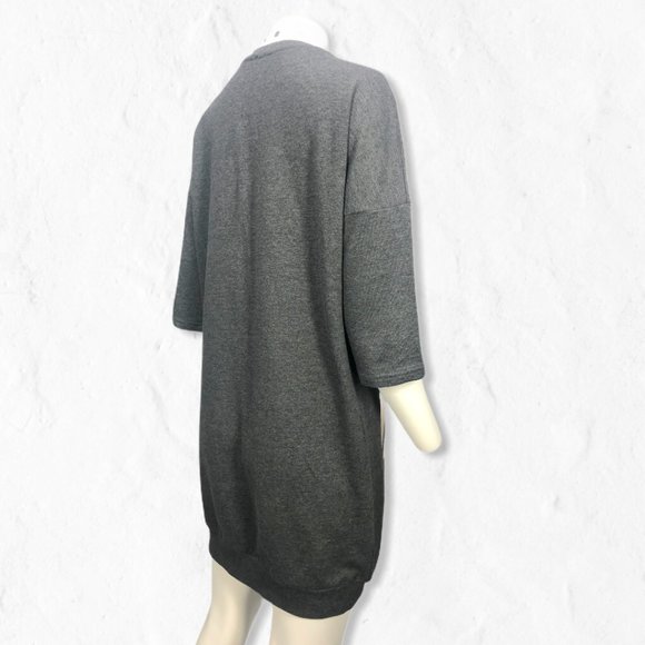Gray ASOS 3/4 Sleeve Sweater "72" Dress Sz 2 - Picture 4 of 9